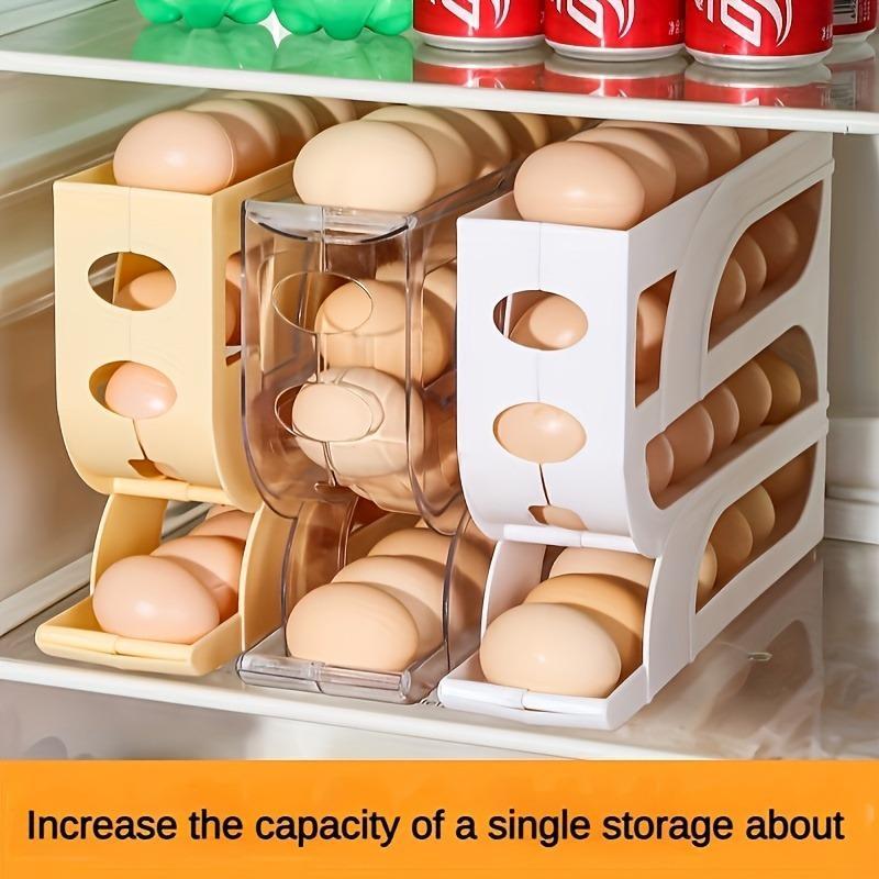 Clear Egg Storage Rack, Sliding Egg Holder, Refrigerator Egg Storage Tray, Egg Organizer, Household Kitchen Accessories