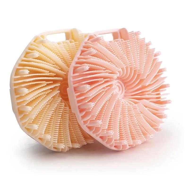 Silicone Body Scrubber for Men & Women, Exfoliating Scrubber in Shower, Gentle & Effective Bathroom Silicone Loofah with Anti-slippery Handles for All Skin Types (1pcs) Brush Hanging Accessories Hangable