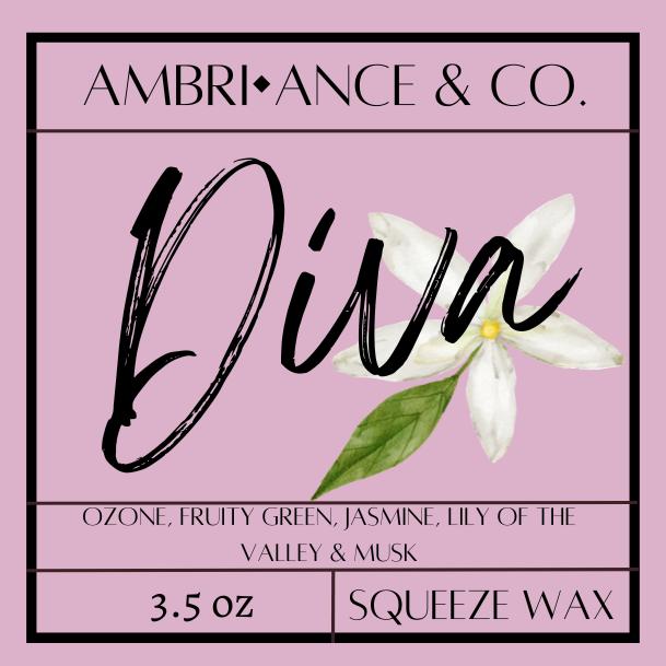 Diva Scented Squeeze Wax Melts 3.5oz Pouch Home Fragrance Non-Toxic