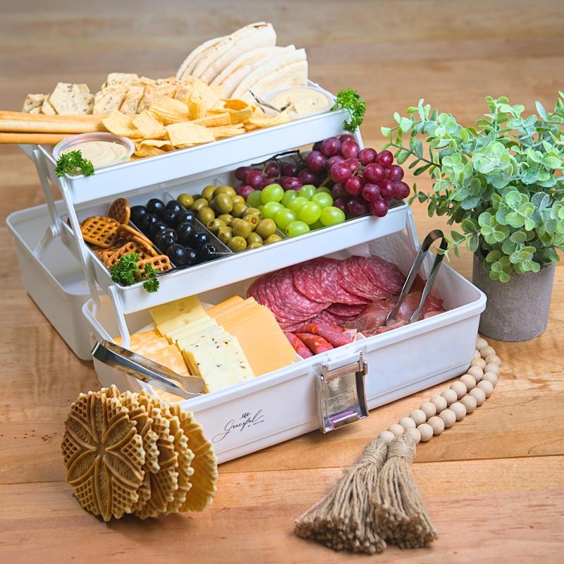 Family Snacklebox and Charcuterie Board - BPA Free & Dishwasher Safe Organiser Book