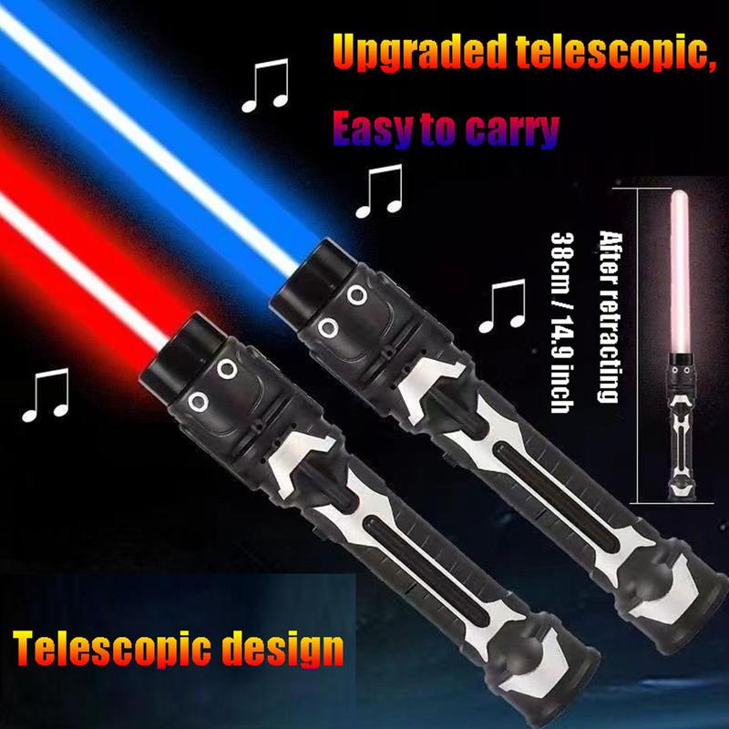 Light Up Saber with Sound, 1 Count Retractable Light Saber, Indoor Party Games, Party & Festive Accessories (Battery Powered, without Battery)