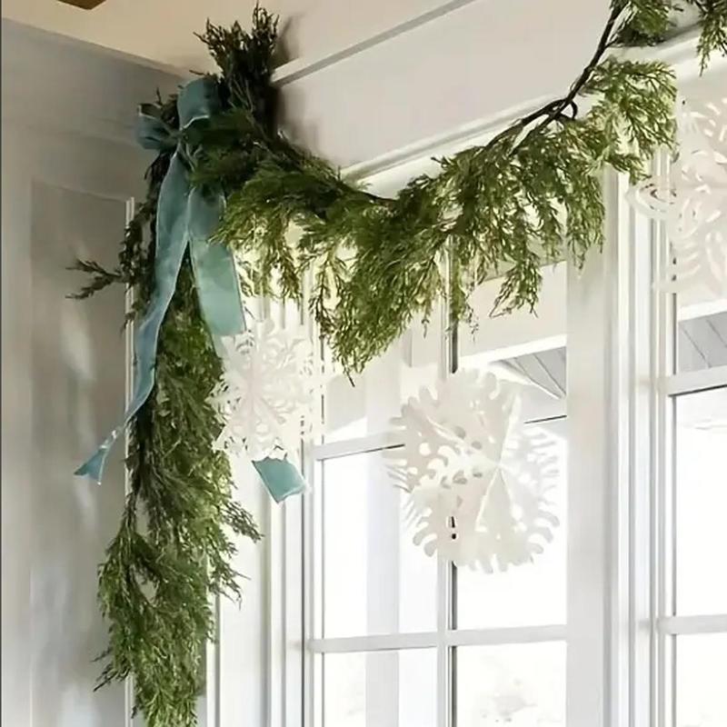 Lush Artificial Cedar Garland 72\- Great for Christmas and Holiday decorations, Vibrant Holiday Decor Decorative Fruit