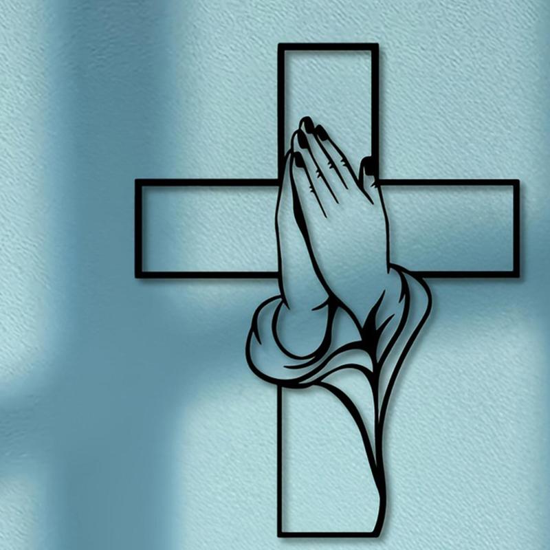 Cross & Hand Design Wall Decor, Modern Style Religious Wall Art, Wall Decor for Home Living Room Bedroom, Home Decor Ideas