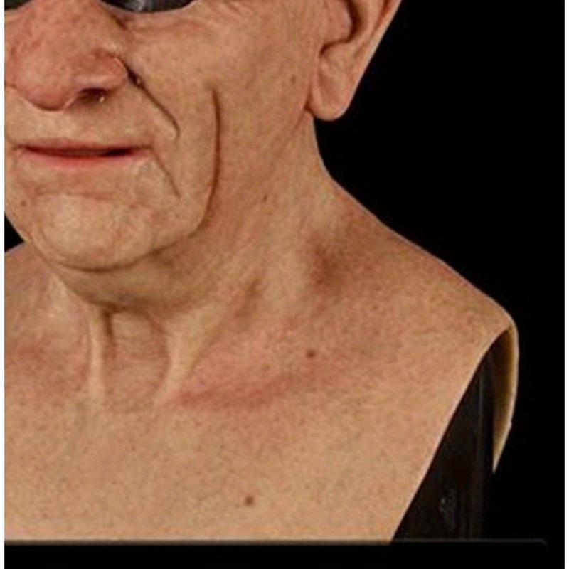 Halloween men's mask, grandpa's realistic mask, face mask, holiday accessories