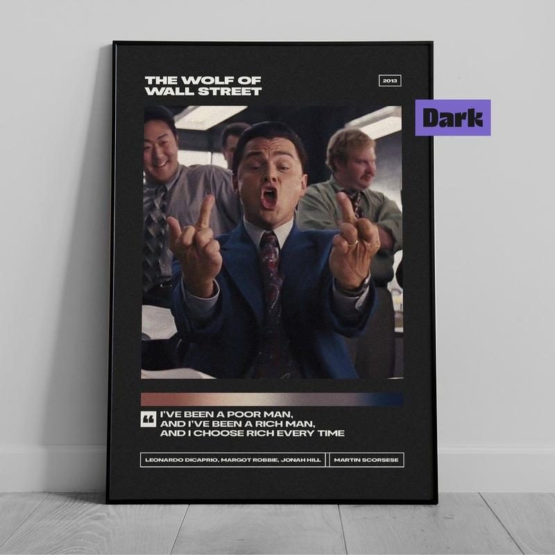 The Wolf of Wall Street Poster No Frame - Premium Poster - Minimalist Movie Poster - Vintage - Retro - Art Print