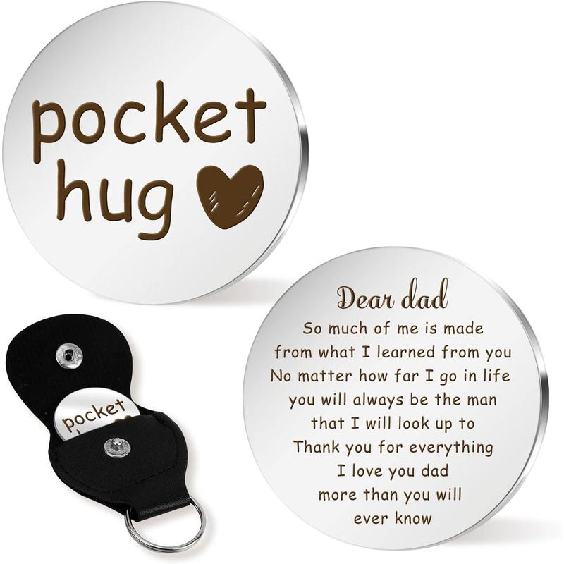 Father Day Gifts, Dad Gifts, Pocket Hug Token, Dad Birthday Gift, Birthday Gifts for Dad, Daddy Gift Ideas, Father Gifts Form Daughter Son for Birthday Fathers Day  Easter Valentines Day