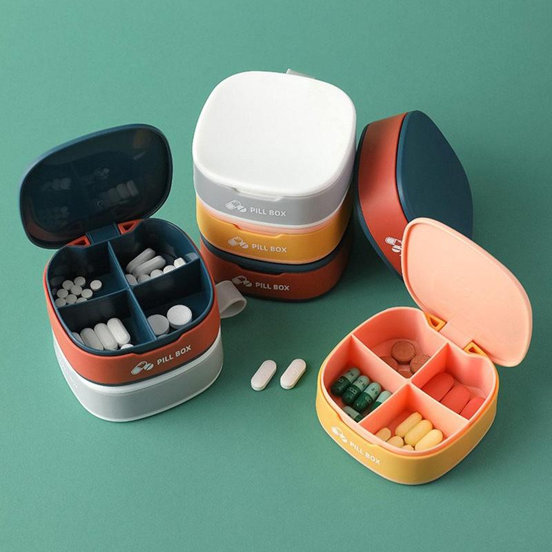 Portable Mini Pill Box, 1 Count Silicone Mini Sealed Box, Home Organizer for Travel, Outdoor, Office, School, Home Supplies