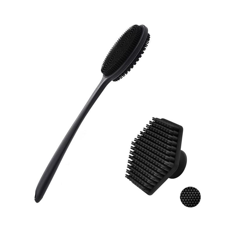 Silicone Back Massage Brush & Face Cleaning Brush Set, 1 Set Reusable Shower Brush, Bathing Accessories for Home Bathroom