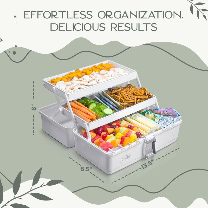 Family Snacklebox and Charcuterie Board - BPA Free & Dishwasher Safe Organiser Book