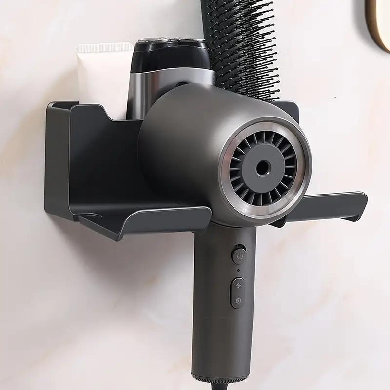 Wall Mounted Hair Dryer Holder, Hair Dryer Storage Rack, Bathroom Convenience Storage Holder, Home Organizer for Bathroom