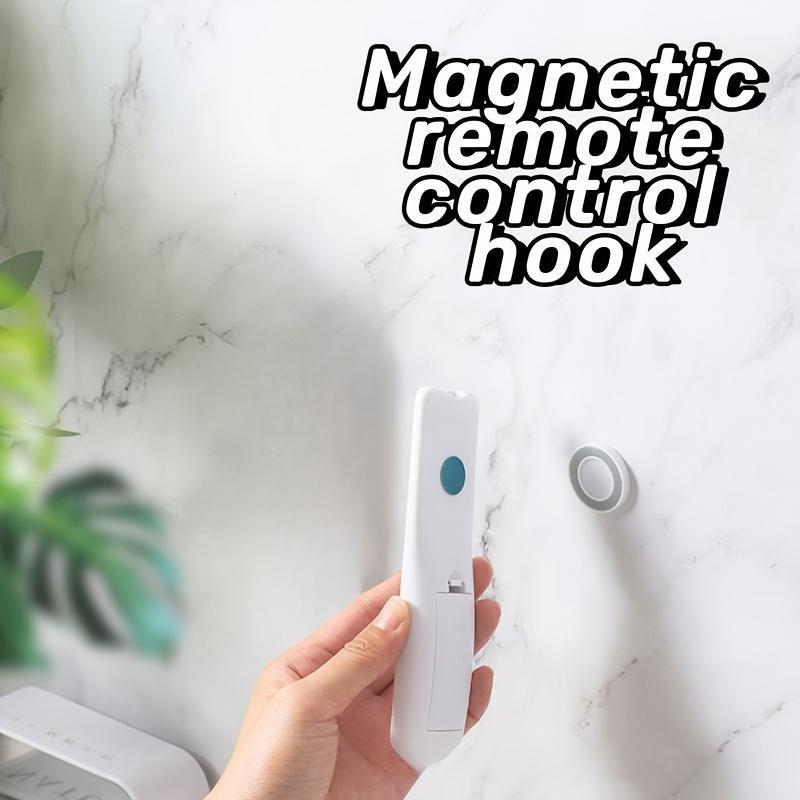 Wall Mounted Magnetic Storage Hook, 6 Counts Punch Free Magnetic Hook, Self Adhesive Storage Hook for Remote Control, Router, Air Conditioner, TV & Air Conditioner Remote Control