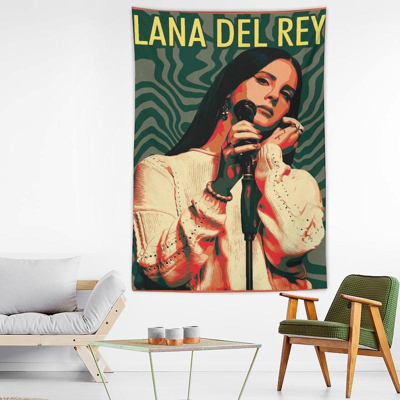 Custom Lana Del Rey Tapestry wall hanging poster hanging painting background cloth wall cloth wall decoration easy