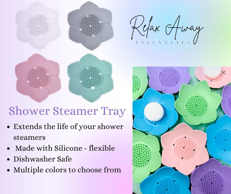 Shower Steamer Tray - Silicone Tray for Shower - Soap Tray