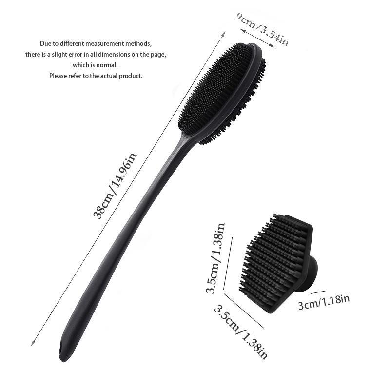 Silicone Back Massage Brush & Face Cleaning Brush Set, 1 Set Reusable Shower Brush, Bathing Accessories for Home Bathroom