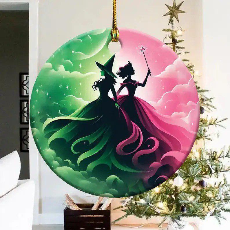 Elphaba and Glinda Besties Ornament, Witches Of Oz Wall Hanging, Wicked Musical Movie Fan Xmas Gift, Wickeds Merch