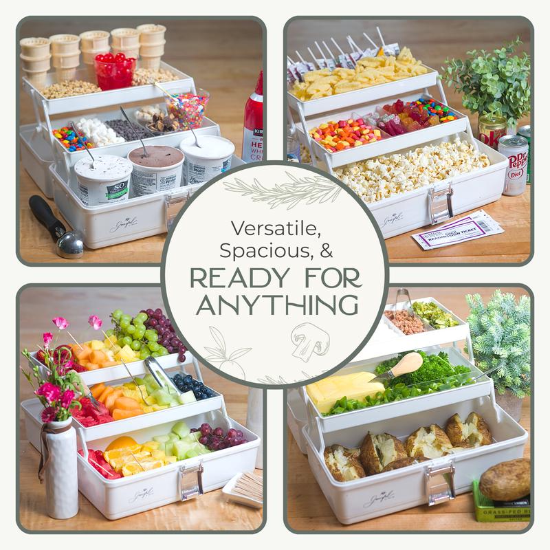 Family Snacklebox and Charcuterie Board - BPA Free & Dishwasher Safe Organiser Book