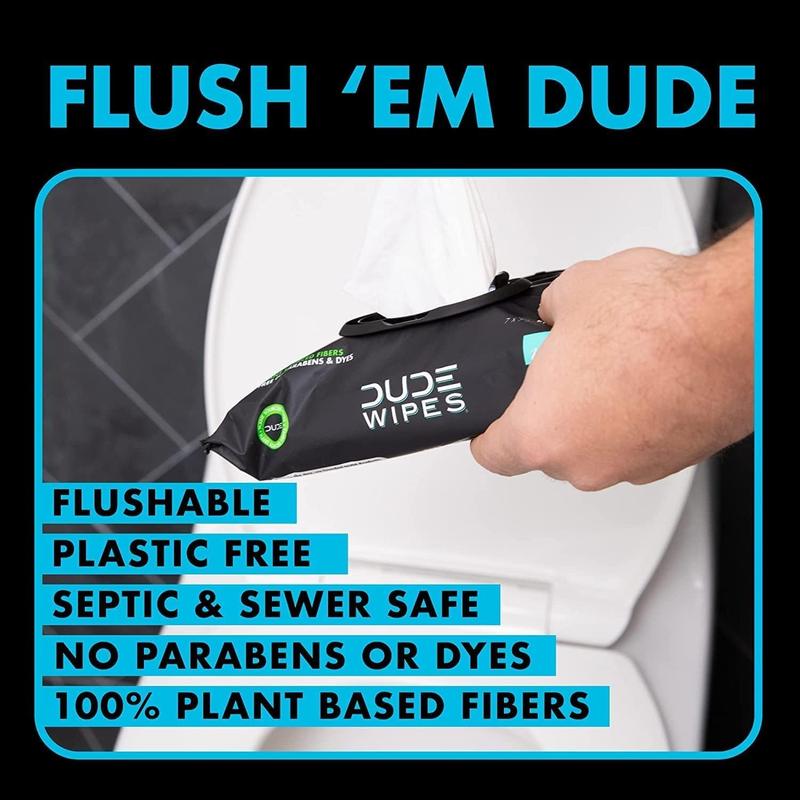 DUDE Wipes - Flushable Wipes - Unscented 8 Pack + Mint, 402 Ct.- XL Wipes with Aloe Vera  - Septic & Sewer Safe Better Than Toilet Paper