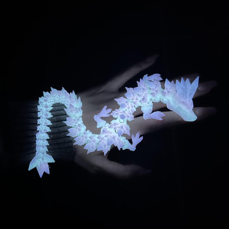 3D Printed Luminous Dragon Statue, 1 Count Creative Animal Themed Figurine, Desktop Decoration for Home Office