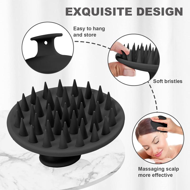 Silicone Scalp Massager Shampoo Brush, Scalp Brush for Hair Growth & Dandruff Removal, Hair Scrubber Scalp Stimulator Exfoliator Brush