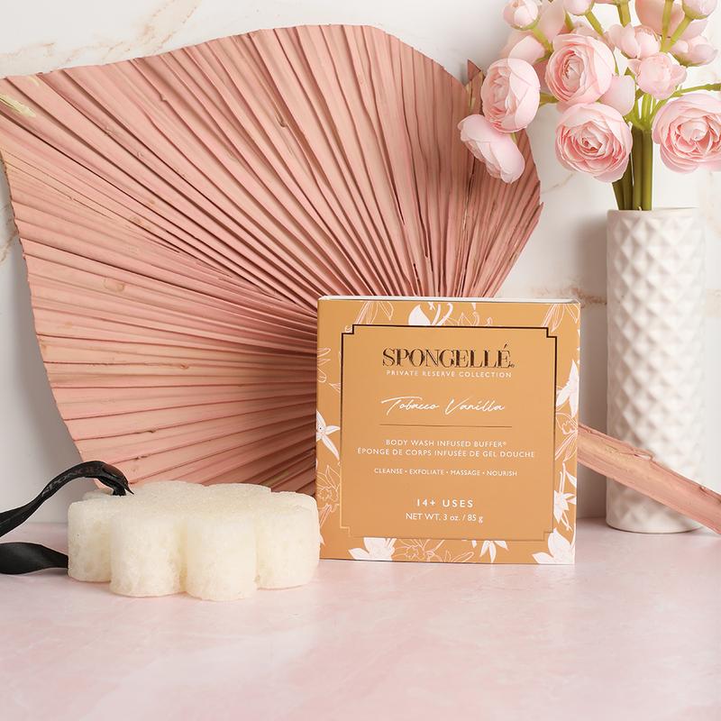 Tobaccooo Vanilla | Boxed Flower Body Wash Infused Bath Sponge