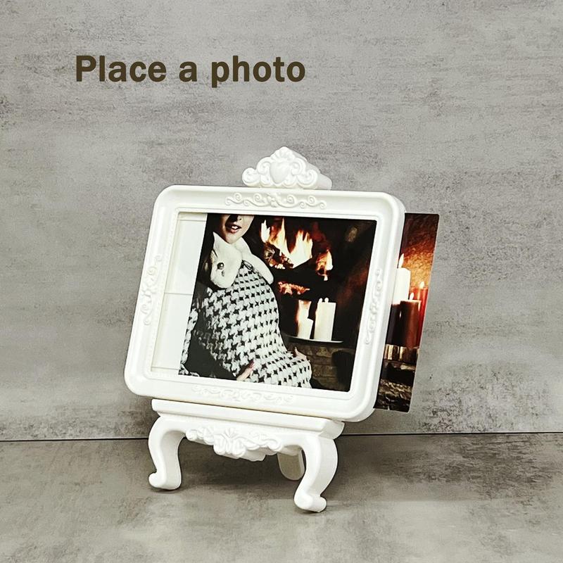 Vintage Photo Frame, 1 Count Exquisite European Style Photo Frame, Desktop Decorative Photo Frame for Home Office Environment