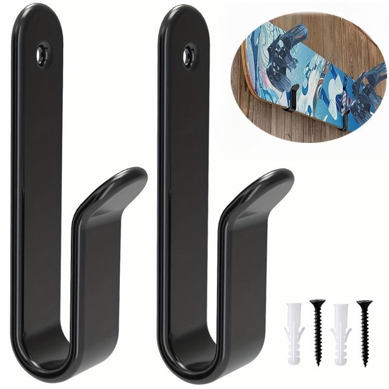 Wall Mounted Snowboard Bracket, 2 Counts set Surfboard Skateboard Hanging Rack, Indoor Horizontal Display Clip, Home Organizer