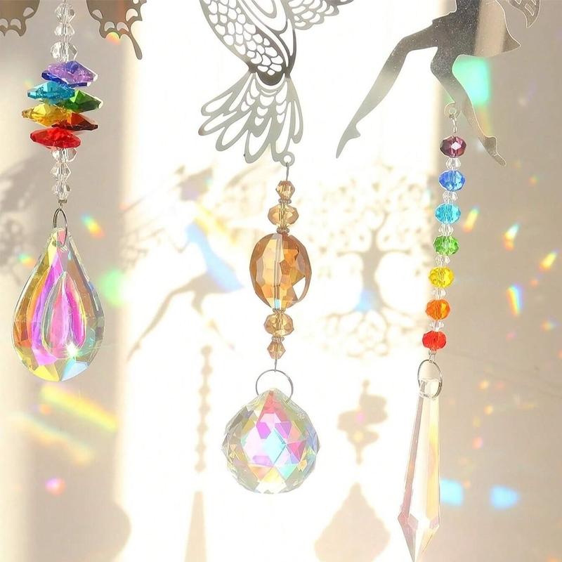 Artificial Crystal Sun Catcher, 1 Count Hanging Sun Catcher with Creative Design, Hanging Decor for Home Living Room Bedroom