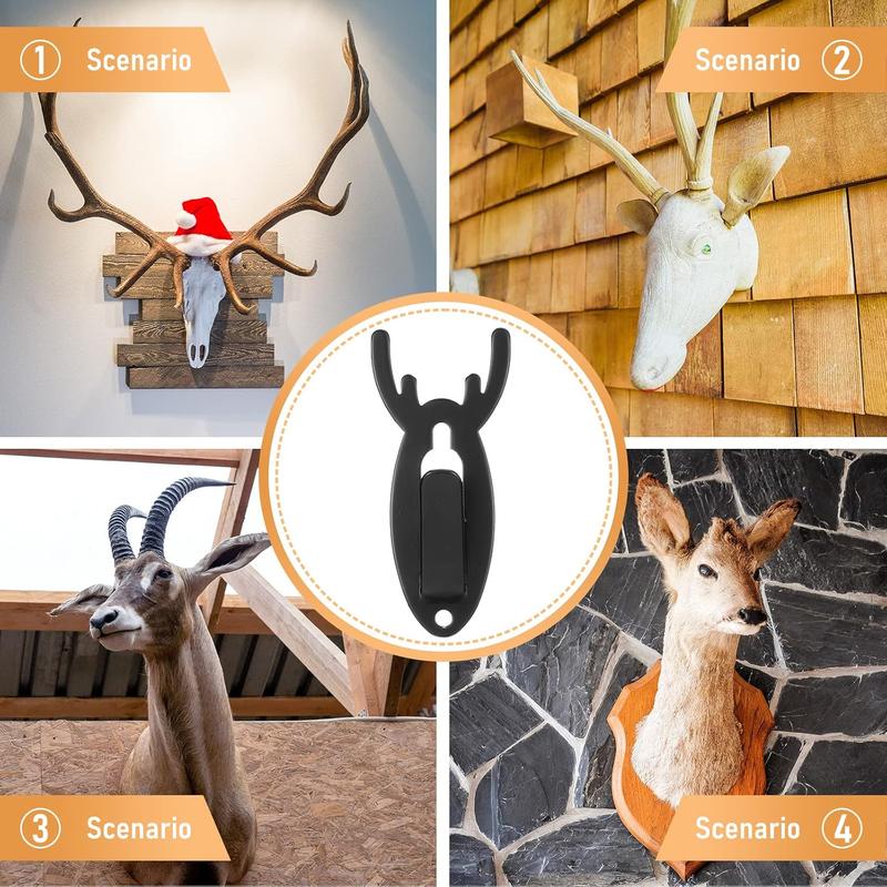 European Mount Skull Hanger Deer Skull Hooks Antler Style Mounts Deer Skull Hanging and Mounting Easy Installation for Living Room Bedroom Home Decor Indoor and Outdoor Use (12 counts)