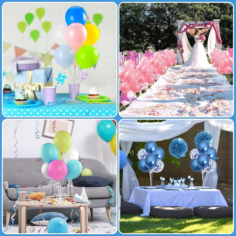 4 Sets Balloon Stand Kits, Balloon Sticks Holder with Base for Table Graduation Birthday Baby Shower Gender Reveal Party Decorations balloon  boxes