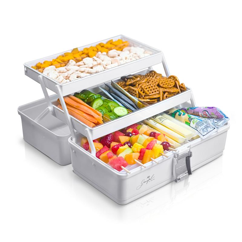 Family Snacklebox and Charcuterie Board - BPA Free & Dishwasher Safe Organiser Book