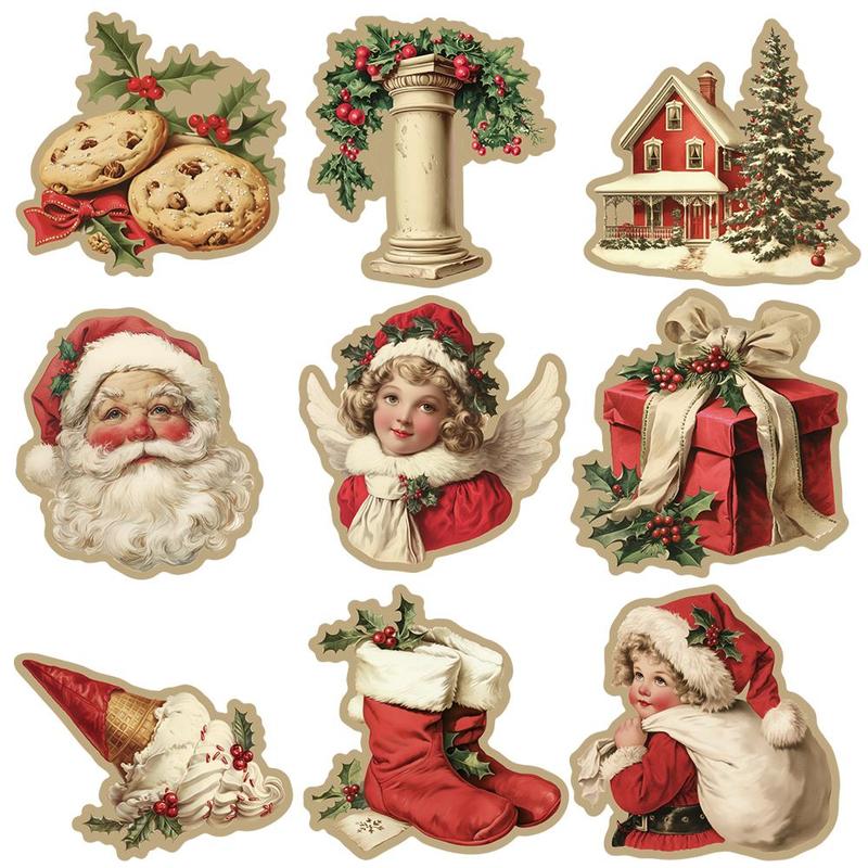 Christmas Series Sticker, 50pcs set Waterproof Decorative Sticker, DIY Creative Sticker for Phone Case, Laptop, Notebook, Helmet, Skateboard