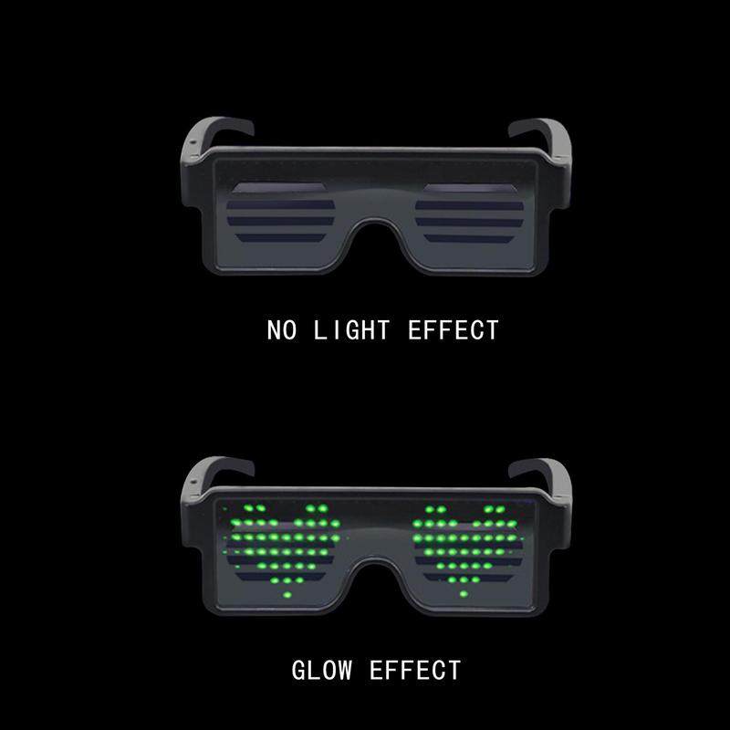 Glow in The Dark Eyeglasses, LED Light Up Eyeglasses, Party Decorative Eyeglasses for Evening Party, Festive & Party Supplies