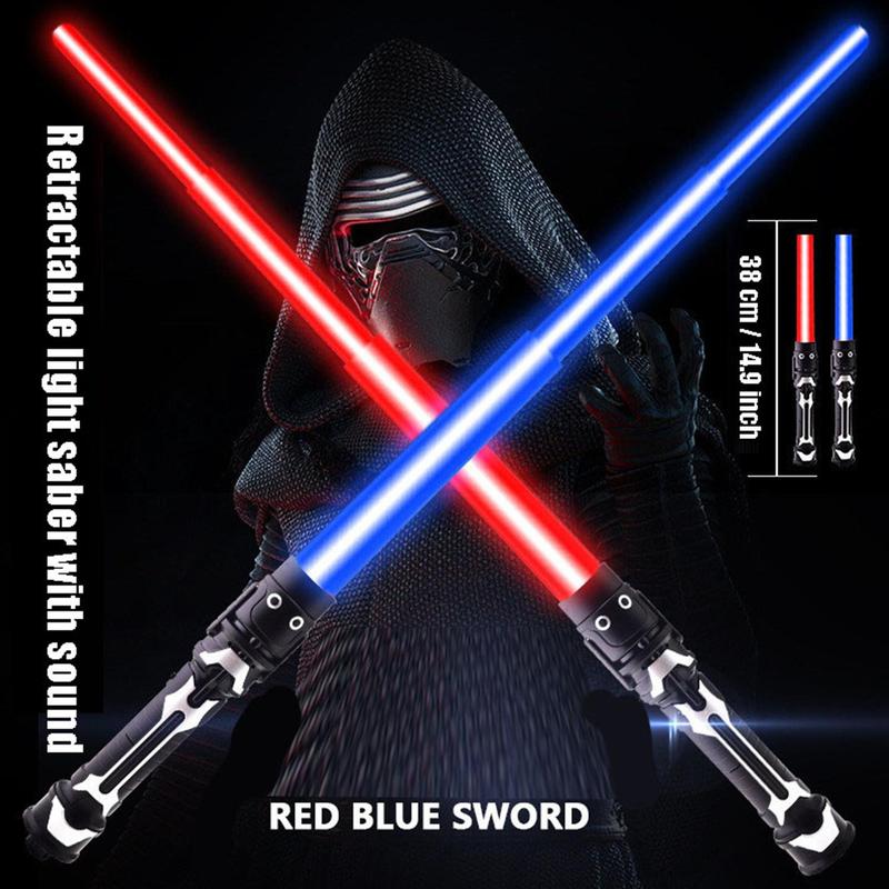 Light Up Saber with Sound, 1 Count Retractable Light Saber, Indoor Party Games, Party & Festive Accessories (Battery Powered, without Battery)