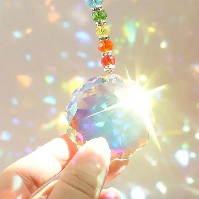 Artificial Crystal Sun Catcher, 1 Count Hanging Sun Catcher with Creative Design, Hanging Decor for Home Living Room Bedroom