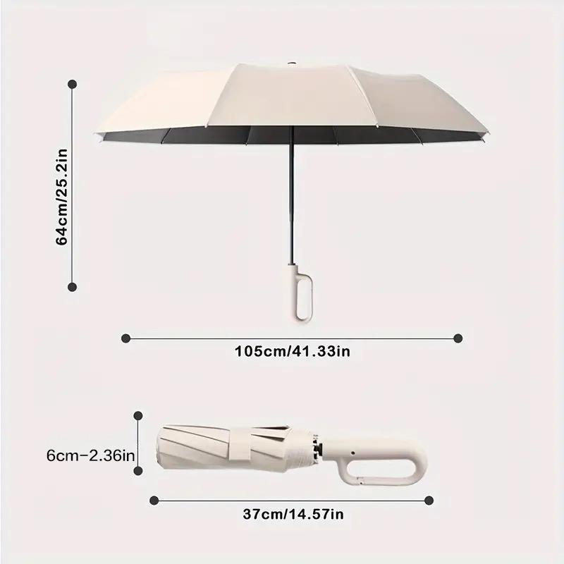 Portable Automatic Umbrella, 1 Count Compact Folding Umbrella with Buckle,  Outdoor Umbrella, Durable Umbrella for Men & Women Outdoor Activities