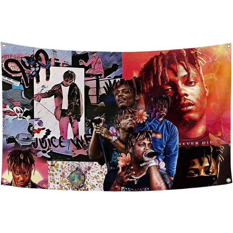 AIFLAG Juic Wrld Album Flag Tapestry Rapper Music Singer Tapestry 30*40inchFunny Poster for College Party Room Indoor and Outdoor Decor, Large