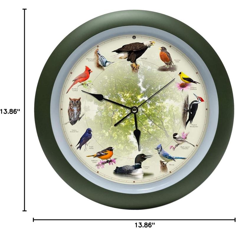 Limited Edition 20th Anniversary Singing Bird Wall Clock, 13 Inch