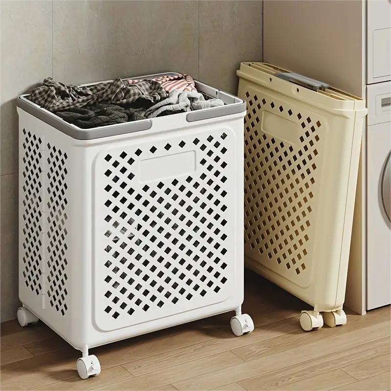 Foldable Laundry Basket, 1 Count Large Capacity Storage Basket with Handle for Clothes Toy Doll Books Sundries, Home Organizer for Bathroom Laundry Room