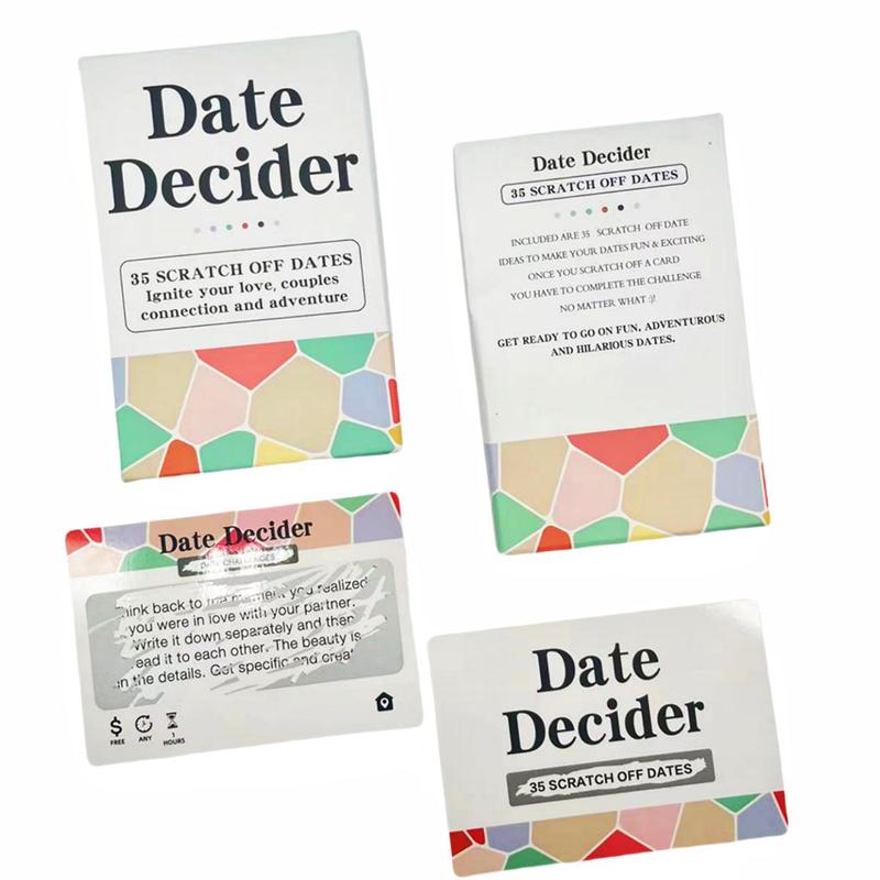 Date Decider Game Box, 1 Box Fun & Adventurous Date Night Box, Creative Small Gift, Birthday Party Supplies, Art Craft Ornament Gift