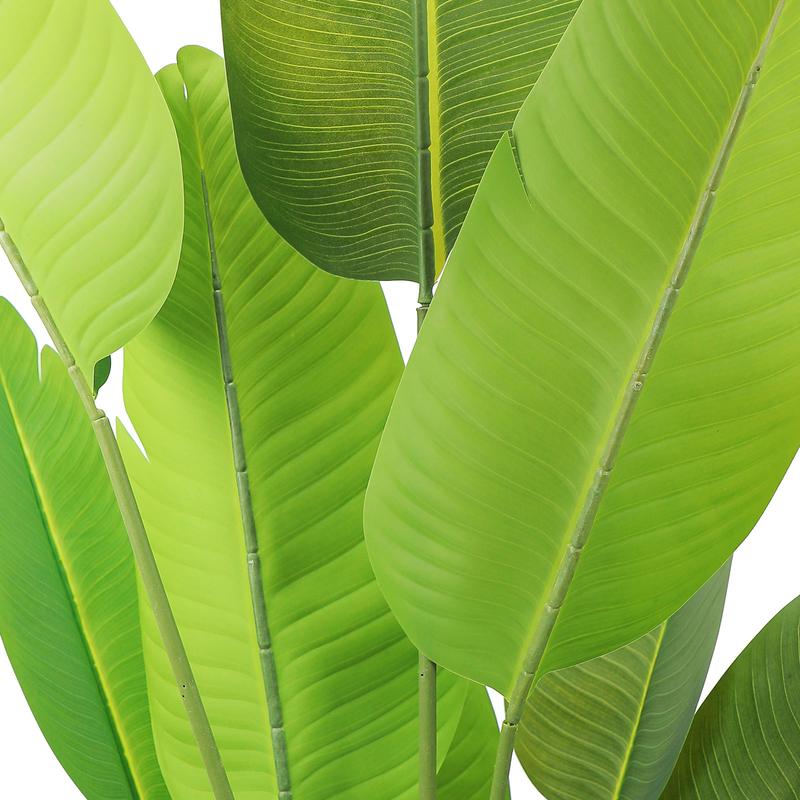 5.25ft Artificial Bird of Paradise Plant - Lifelike Tropical Palm Tree with 10 Realistic Silk Leaves, Perfect for Indoor Decor in Living Rooms, Bedrooms, Offices, and More