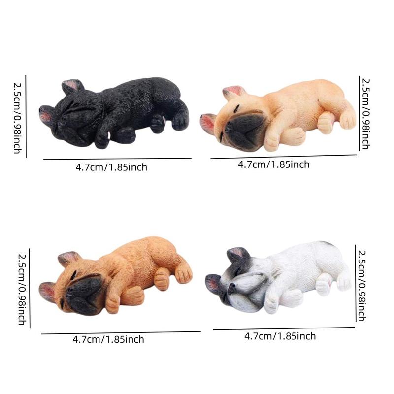 3D French Bulldog Design Fridge Magnet, 4 Counts set Cute Dog Shaped Magnet, Home Decor for Refrigerator Whiteboard Map