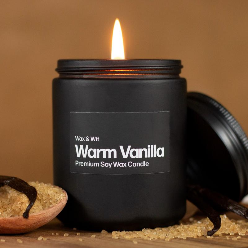 Wax & Wit Vanilla Candle, Scented Candles for Men, Gifts for Men, Manly Candles, Man Candles - 9oz