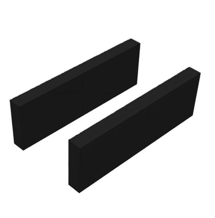 Black Wood Floating Shelves - Set of 2, 16.5 Inches