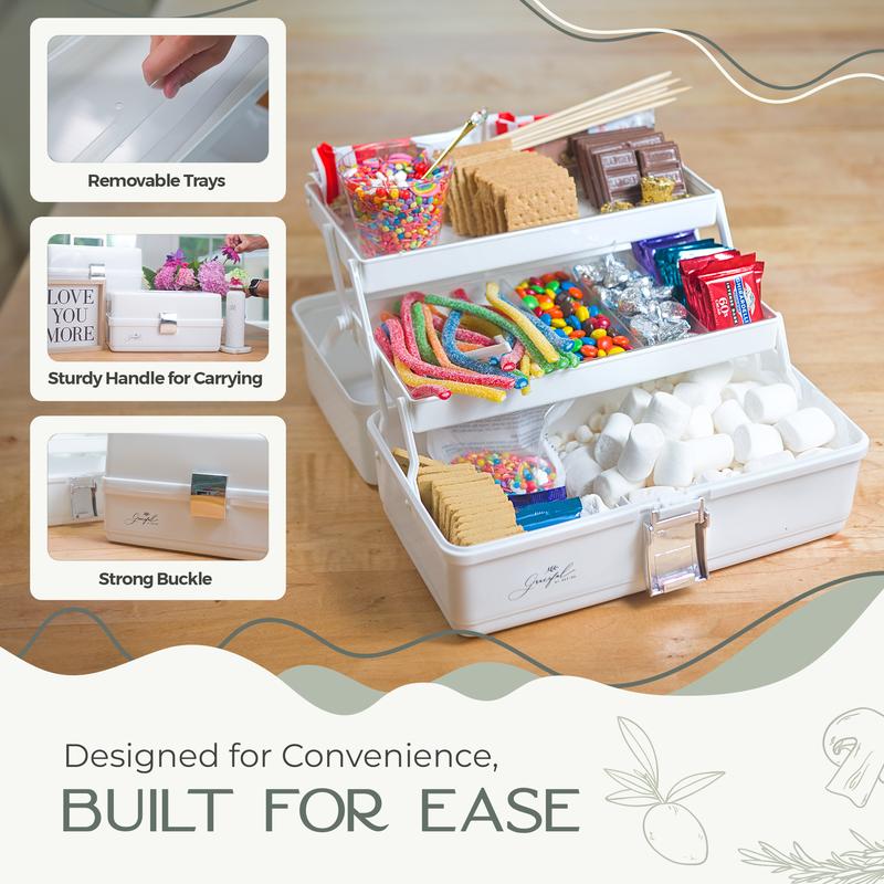 Family Snacklebox and Charcuterie Board - BPA Free & Dishwasher Safe Organiser Book