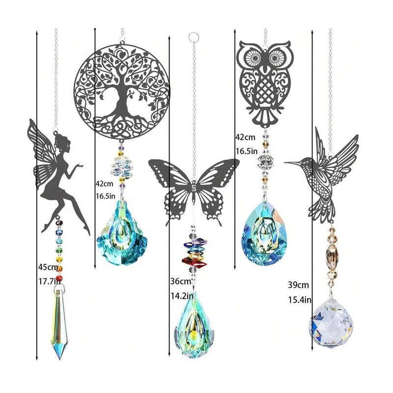 Artificial Crystal Sun Catcher, 1 Count Hanging Sun Catcher with Creative Design, Hanging Decor for Home Living Room Bedroom