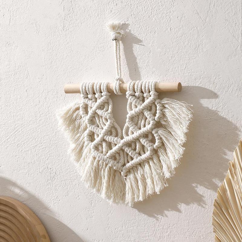 Boho Style Dream Catcher, 1 Count Woven Tassel Hanging Ornament, Handmade Decoration For Wall & Door