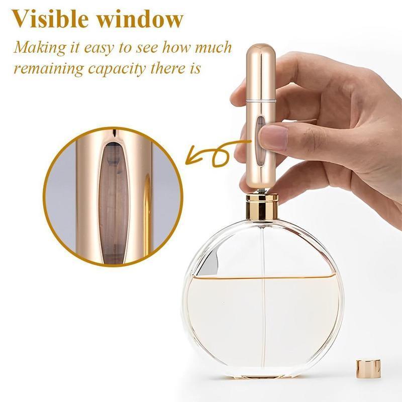 Perfume Refillable Bottle, 5 Counts Portable Mini Refillable Perfume Bottle, Perfume Atomizer Bottle, Perfume Dispenser Bottle for Women & Girls