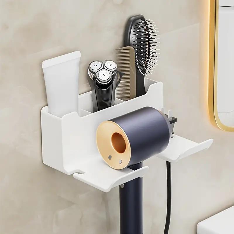 Wall Mounted Hair Dryer Holder, Hair Dryer Storage Rack, Bathroom Convenience Storage Holder, Home Organizer for Bathroom