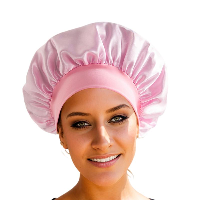 Large Satin Bonnet Silk Bonnet Hair Wrap for Sleeping Sleep Cap with Elastic Soft Band Big Bonnets for Women Hair Care Caps