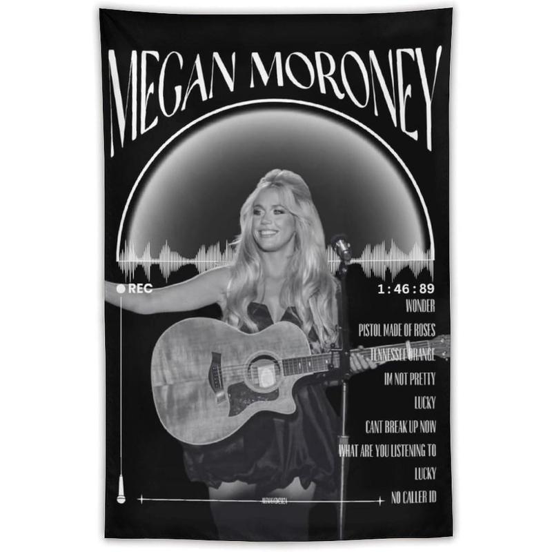 Megan Music Moroney Tapestry - Wall Art for Bedroom, College Dorm, and Home Decor - Decorative Hanging Banner Flag Poster